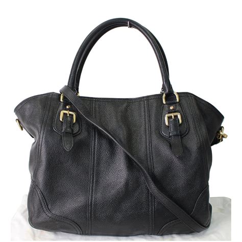 prada cervo deerskin leather tote|PRADA Cervo Deerskin Satchel Black .